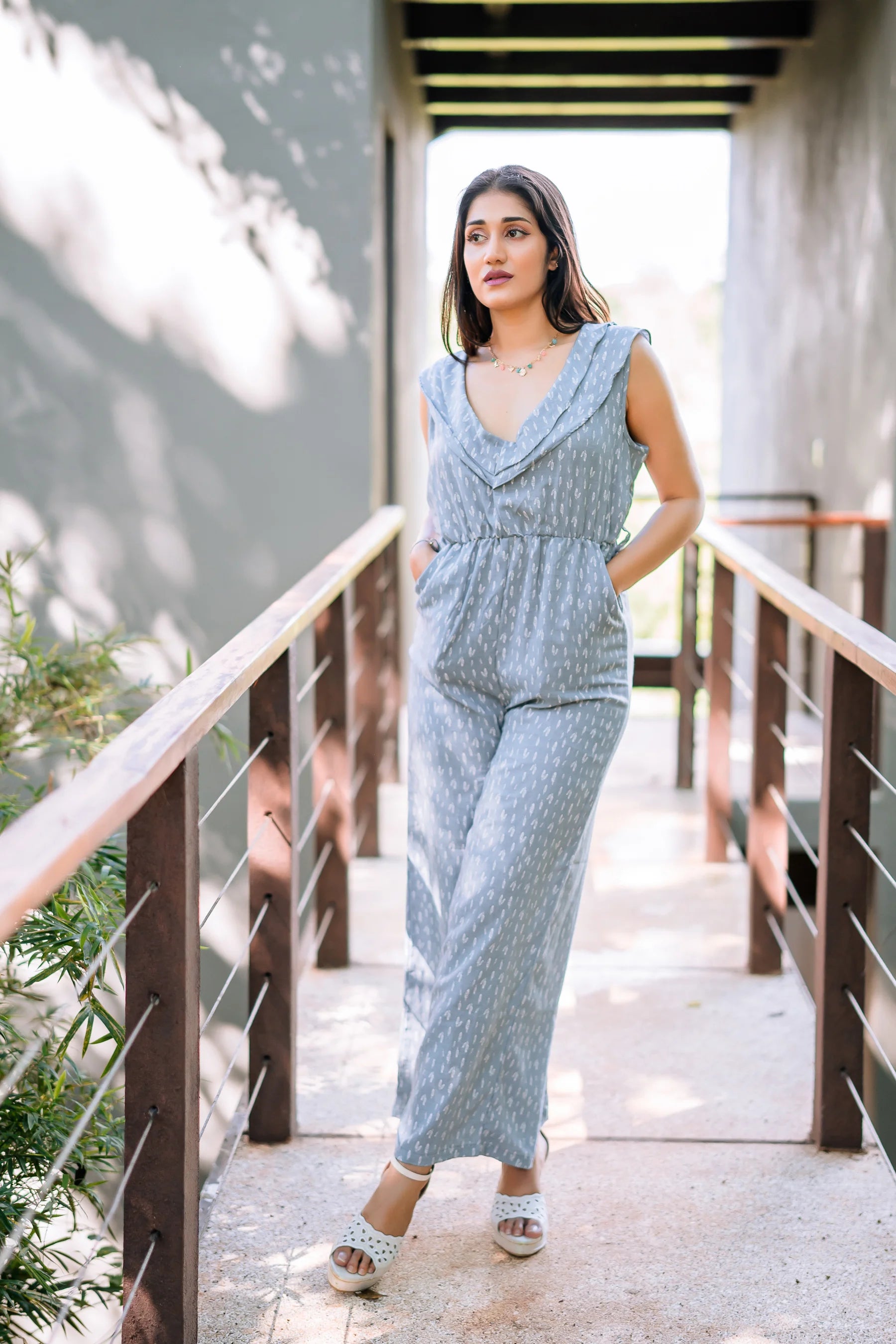 Floral Jumpsuit Long