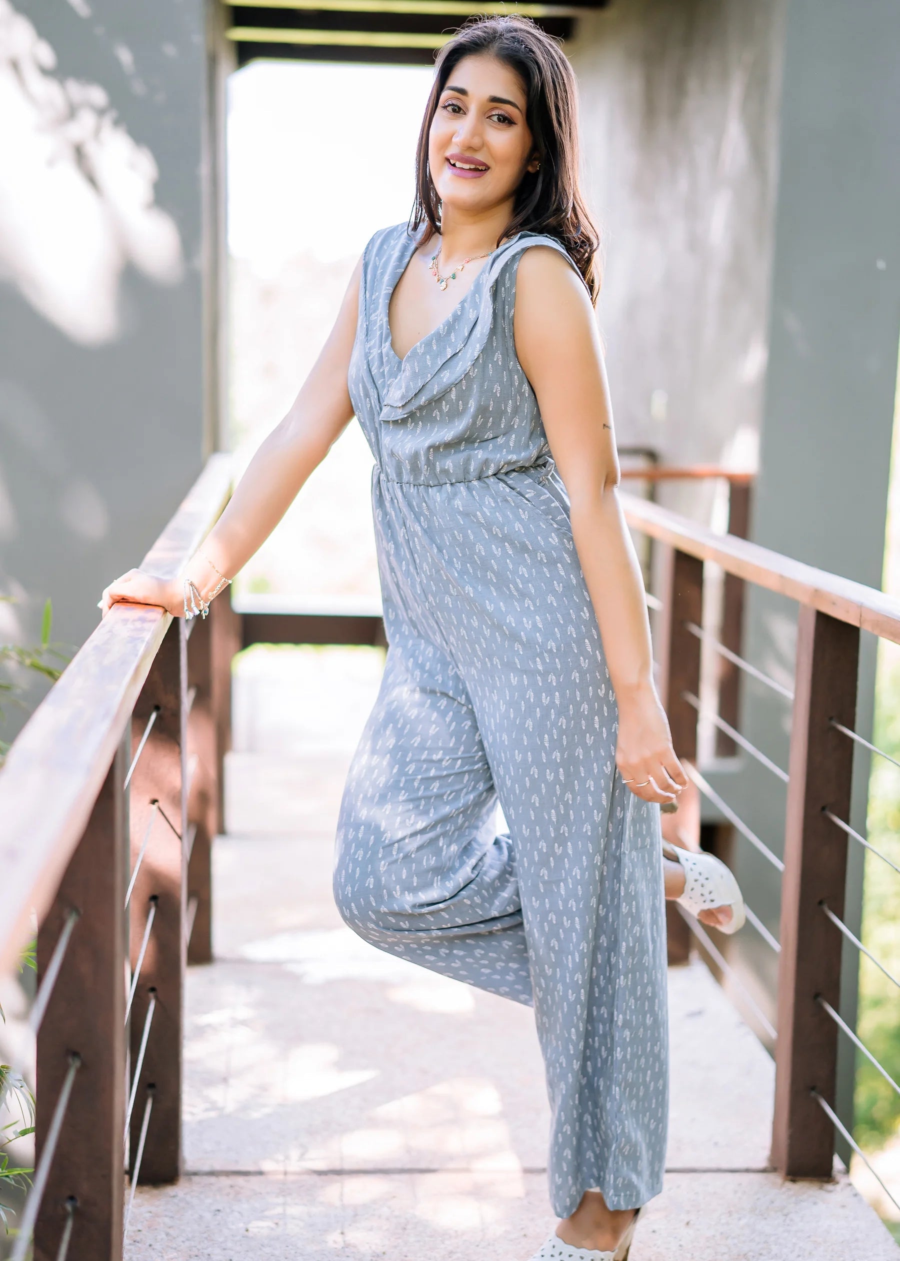 Floral Jumpsuit Long
